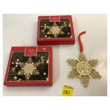Lenox Yellow Gold Star Ornaments