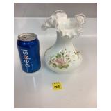 Fenton Hand Painted Glass Vase, Signed