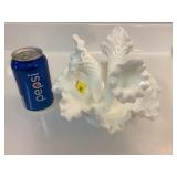 Fenton Milk Glass Horned Bud Vase