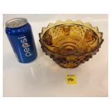 Fenton Amber Glass Candle Holder