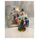 Hand Painted Santa Lamp