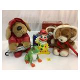 Vintage Clown Bank and Animal Lot