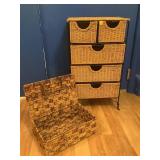 Wicker Stand and Basket