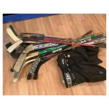 Hockey Sticks and Pants Size Jr. Large
