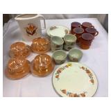 Bakerite Pitcher and Hall Dishware Lot