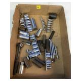 Assorted Sockets, Ratchets, and Extensions