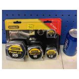 Stanley New Power Lock Tape Measurer Lot