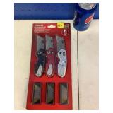 Husky New 3 Pack Folding Knife Set