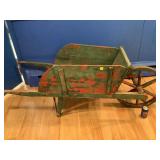 Vintage Wooden Wheeled Wheelbarrow