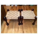 2 Antique String Stools