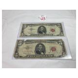 2 - 1963 $5 Red Seals