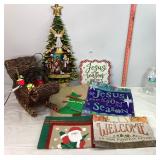 Bubble Lights, Christmas Tree and Flags