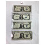 4 - 1957 Series $1 Silver Certificates