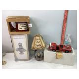 Snowman Figurine, Truck & Decor
