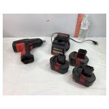 Snap On 1/2' Impact Wrench, 3 Batts & Charger
