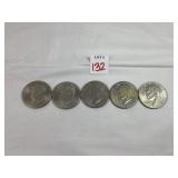 5 Bicentennial Eisenhower Dollars