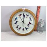 Audubon Society Chirping Batt Op Bird Clock