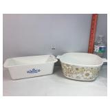 Corningware 2qt Bread Dish & 2.5qt Casserole