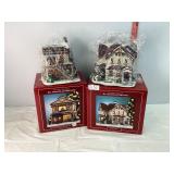 Lighted St. Nicholas Christmas Village Houses