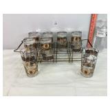 50th Anniversary Musselman Glasses w/Rack