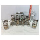 50th Anniversary Musselman Glasses w/Rack