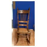 Cane Bottom Wooden Rocker