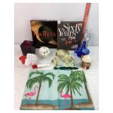 Books, Flamingo Flag & Home Decor