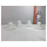 Anchor Hocking Boopie Milk Glass Candle Holders