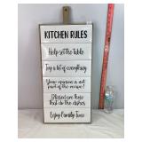 Kitchen Rules Sign