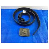 Leather Belt & Buckle Sz 50