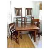 Mission Style 5pc Dining Set w/Leaf