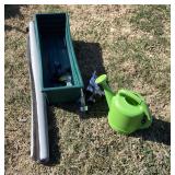 Watering Can, Solar Lights & Flower Pot