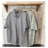 Sz 2XL S Sleeve Mens Dress Shirts