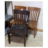 3 Wooden Chairs