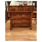 Antique Empire Style Chest of Drawers, No Key