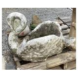Concrete Swan Planter