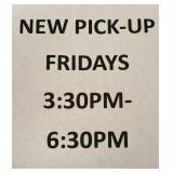 NOTICE! NEW PICKUP DAY AND TIME!