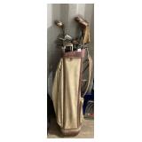 Assorted Golf Clubs & Bag