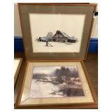 Barn & Deer Prints