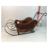 Metal & Wood Sleigh
