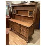 2pc Antique Welsh Dresser Cabinet