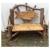 Rustic Outdoor Wooden Bench