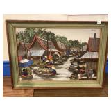 Hand Painted Asian Print