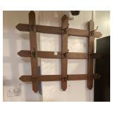 Antique Wooden Hat Rack