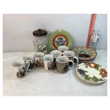 Canister, Plates, Mugs & Misc