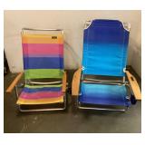 2 Folding Beach Chairs