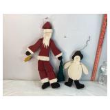 Wooden Snowman & Santa
