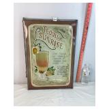 Vtg Aluminum & Glass Tequila Sunrise Sign