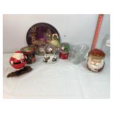 Christmas Plate, Snow gGobes & Decor