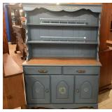 2pc Painted Vintage Hutch